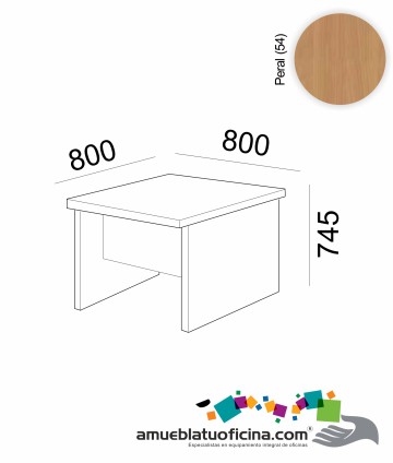 MESA AMBA MELAMINA 600X1600 COLOR PERAL