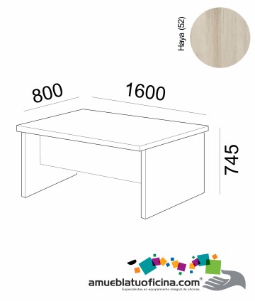 MESA AMBA MELAMINA 800X1600 COLOR HAYA