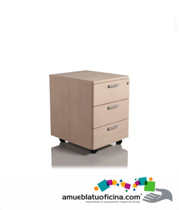 CAJONERA RODANTE MELAMINA 3 CAJÓN GRAFITO