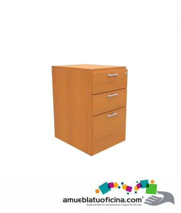 CAJONERA PEDESTAL MELAMINA 2 CAJÓN + ARCHIVADOR GRAFITO