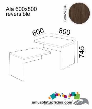 LA AMBA MELAMINA 600X800 REVERSIBLE CASTAÑO