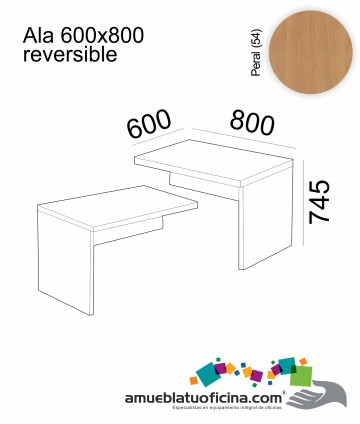 ALA AMBA MELAMINA 600X800 REVERSIBLE PERAL